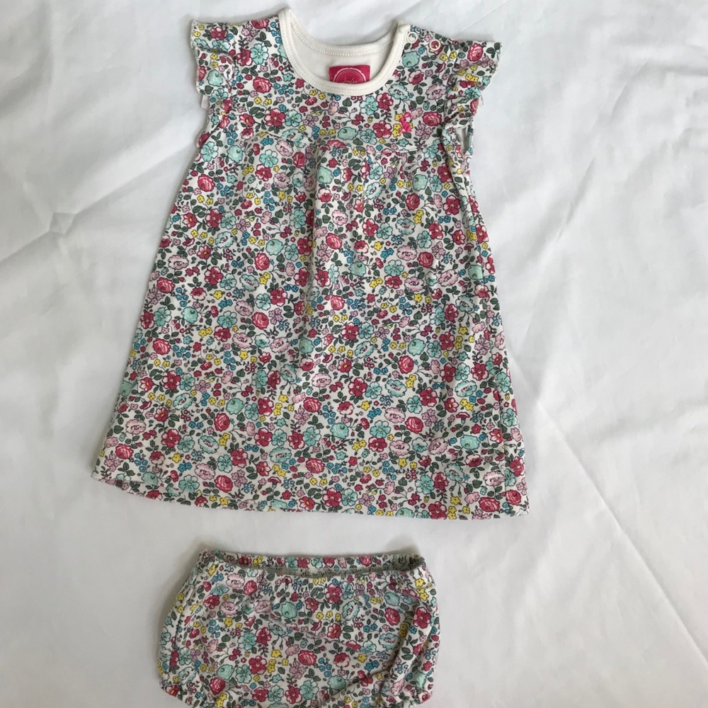 Floral Joules Dress with bottoms- size 9-12 months